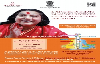  Free Sahaja Yoga sessions will be held at Consulate General of India in Milan from 6th April 2024. More details in the flyer below.